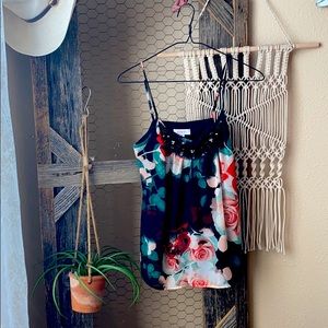 Rose (floral) Chiffon Business Dress Top